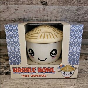 Cute Noodle Bowl with Chopsticks